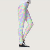 Groovy Boho Hippie Bright Pastel Regenboog Marmer Leggings (Rechts)
