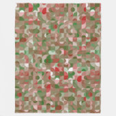 Groovy Boho Mod Retro Geometric Kerstmis Fleece Deken (Voorkant)