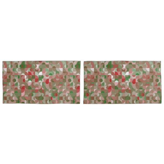 Groovy Boho Mod Retro Geometric Kerstmis Kussensloop (Voorkant-Set)