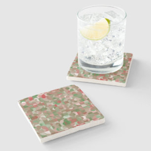 Groovy Boho Mod Retro Geometric Kerstmis  Stenen Onderzetter
