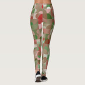 Groovy Boho Mod Retro Geometrische kerstLeggings Leggings (Achterkant)