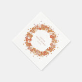 Groovy Boho Oranje Bloem Bruiloft Aangepast  Servet (Hoek)