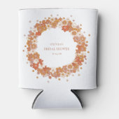 Groovy Boho Oranje Bloem Bruiloft Bruid Feest Cust Blikjeskoeler (Voorkant)