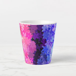 Groovy Boho Quirk Retro Bloem Omniseksueel Pride Latte Mok