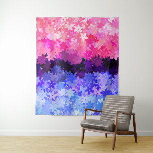 Groovy Boho Quirk Retro Bloem Omniseksueel Pride Wandkleed