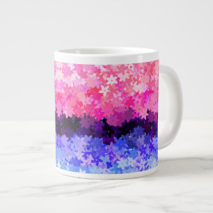 Groovy Boho Quirk Retro Bloemendek Omniseksueel Pr Extra Grote Beker