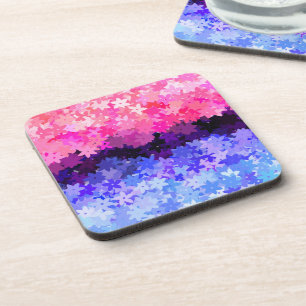 Groovy Boho Quirky Retro Bloemige Omniseksuele Pri Bier Onderzetter