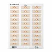 Groovy Boho Rainbow Terracotta Return Address Etiket (Full Sheet)