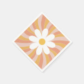 Groovy Boho Retro Daisy Sunshine Servet (Hoek)