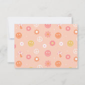 Groovy Boho Retro Hippie Dank je wel Kaarten (Achterkant)