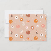 Groovy Boho Retro Hippie Dank je wel Kaarten (Achterkant)