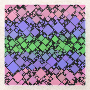 Groovy Boho Retro Mod Geometrische Trigender Pride Glazen Onderzetter