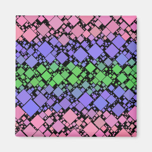Groovy Boho Retro Mod Geometrische Trigender Pride Magneet