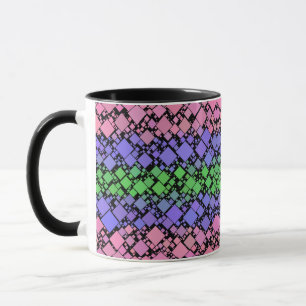 Groovy Boho Retro Mod Geometrische Trigender Pride Mok