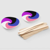 Groovy Boho Spiraal Abstract Genderfluid Pride Fla Handwaaier (Niet-gemonteerd)