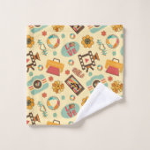 Groovy Boho Towel Retro Swirls for Your Spa (Gant de toilette)