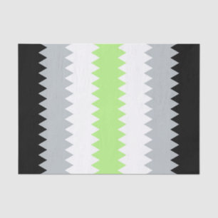 Groovy Boho ZigZag Abstract Agender Pride Flag Tissuepapier