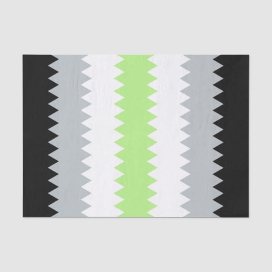 Groovy Boho ZigZag Abstract Agender Pride Flag Tissuepapier (Voorkant)