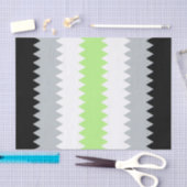 Groovy Boho ZigZag Abstract Agender Pride Flag Tissuepapier (Craft)