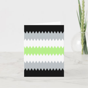 Groovy Boho ZigZag Abstract Agender Pride Vlag Kaart