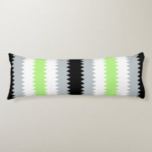 Groovy Boho ZigZag Abstract Agender Pride Vlag Lichaamskussen