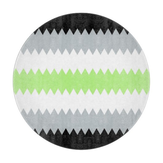 Groovy Boho ZigZag Abstract Agender Pride Vlag Snijplank (Voorkant)