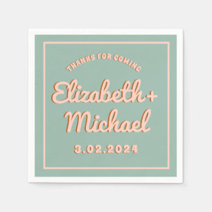 Groovy Bold Blauw Roze Funky Servet