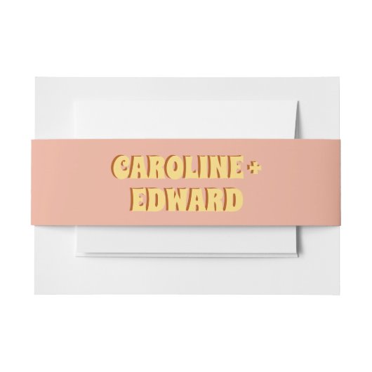 Groovy Bold Groen Geel Rood Funky Bruiloft Uitnodigingen Wikkel (Voorkant Voorbeeld)