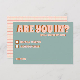 Groovy Bold Groen Roze Rood Funky RSVP