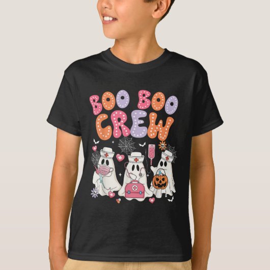 Groovy Boo Boo Crew Nurse Funny Ghost Halloween Te T-shirt (Voorkant)