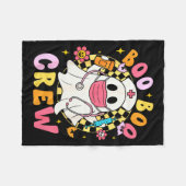 Groovy Boo Boo Crew Nurse Funny Ghost Women Hallow Fleece Deken (Voorkant (Horizontaal))