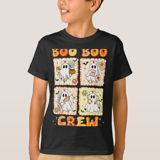 Groovy Boo Boo Crew Nurse Funny Ghost Women Hallow T-shirt (Voorkant)