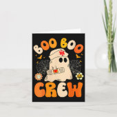 Groovy Boo Crew Verpleegster Grappige Ghost Vrouwe Kaart (Voorkant)