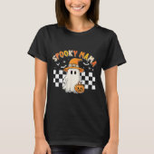 Groovy Boo One Spooky Mama First Halloween Birthda T-shirt (Voorkant)