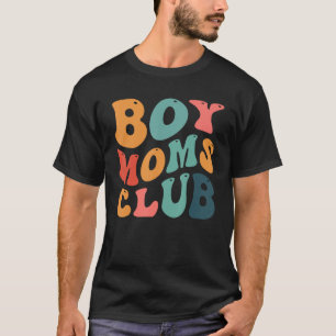 Groovy Boy Moms Club Retro Cool Moms Club Wavy T-shirt