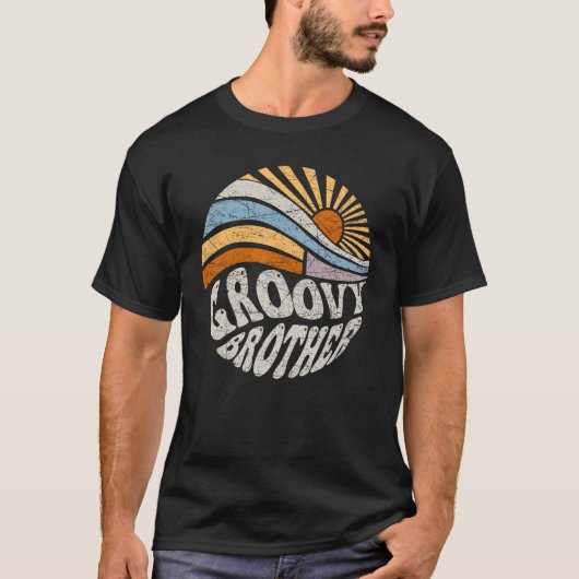 Groovy Brother 70's Aesthetisch 1970's Retro Broth T-shirt (Voorkant)