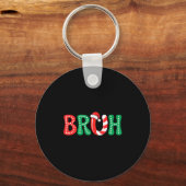 Groovy Bruh Christmas Funny Xmas Kids Teens Boys C Sleutelhanger (Voorkant)