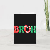 Groovy Bruh Christmas Funny Xmas Kinder Tiener Jon Kaart (Voorkant)