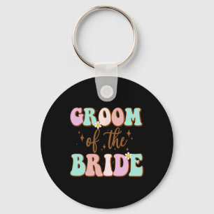 Groovy Bruidegom Van De Bruid Trouwfeest Moeder Va Sleutelhanger