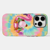 Groovy Bubblegum Blowing Tree Frog Tie Dye Case-Mate iPhone Case (Achterkant (horizontaal))