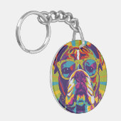 Groovy Bull Dog Keychain (Voorkant Links)