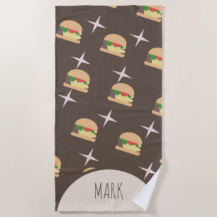 Groovy Burger Chocolate Naam  Strandhanddoek Strandlaken