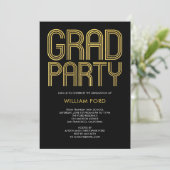Groovy Charm EDITABLE COLOR Afstuderen Kaart (Staand voorkant)