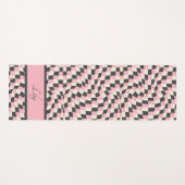 Groovy Checkerboard Pattern, Y2K 90s Yoga Mat (Voorkant (horizontaal))