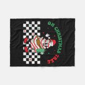 Groovy Checkered Oh Christmas Tree Cakes For Cake Fleece Deken (Voorkant (Horizontaal))