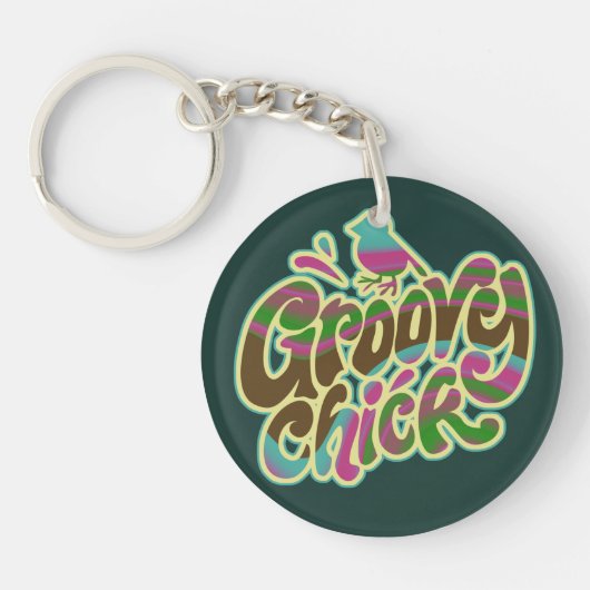 Groovy Chick Sleutelhanger (Voorkant)