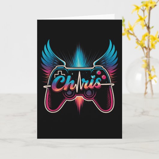 Groovy Chris First Name D Chris Control Game Meme Kaart (Gele Bloem)