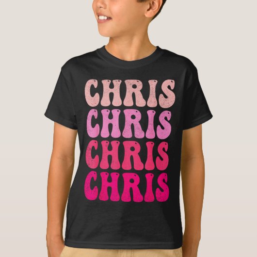 Groovy Chris First Name D I Love Chris Tees Meme (Voorkant)