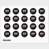Groovy Chris Lightning Bolt Checkered I Love Meme Ronde Sticker (Vel)