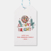 Groovy Christmas Gift Label Cadeaulabel (Voorkant)